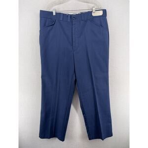 SEARS Pants Mens 40x29 Perma Prest Chino Trouser Straight Leg VTG Blue NEW NOS